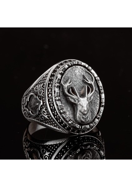 925 Ayar Gümüş Erkek Geyik Yüzük - Cesur ve Ihtişamlı Tasarım, Günlük Kullanım ve Özel Günler Için Ideal fırsatları