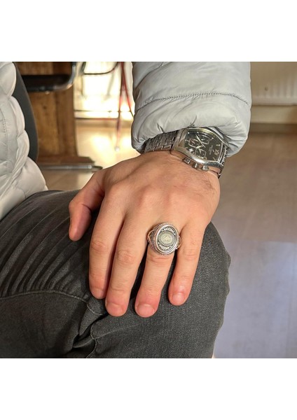 El Yapımı Islami Yüzük, 925 Ayar Gümüş Erkek Yüzüğü fırsatları
