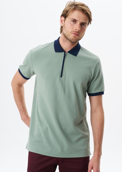 Erkek Regular Fit Basic Pamuk Pike Fermuarlı Polo Yaka Tişört Y29374354302 modelleri