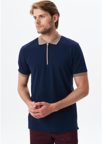 Erkek Regular Fit Basic Pamuk Pike Fermuarlı Polo Yaka Tişört Y29374354302 modelleri