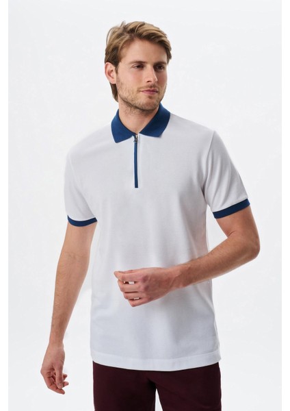 Erkek Regular Fit Basic Pamuk Pike Fermuarlı Polo Yaka Tişört Y29374354302 modelleri