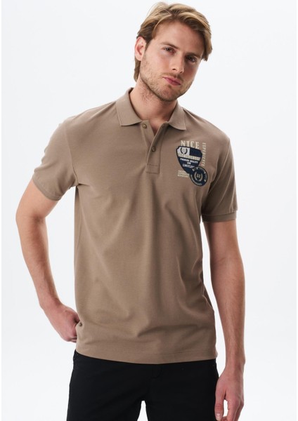 Erkek Yazı Baskılı Regular Fit % 100 Pamuk Pike Polo Yaka Tişört Y29374355802 modelleri