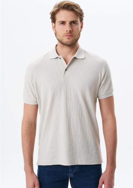 Erkek Basic Regular Fit Jakarlı Süprem Polo Yaka Tişört Y29374356302