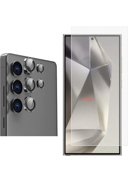 Samsung Galaxy S25 Ultra Uyumlu Micro Nano Ekran Koruyucu + Sapphire Kamera Lens Koruyucu