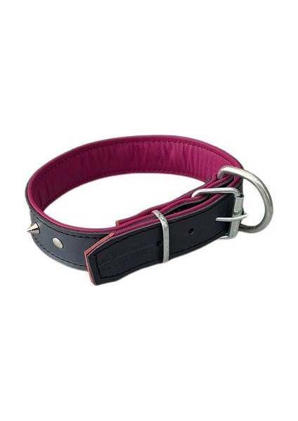 El Yapımı Gerçek Deri Orta Irk Yumuşak Dokulu 3,5 x 60 cm Ebatlarında Metal Süslü Köpek Tasması indirimleri