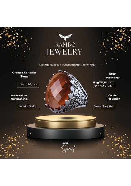 925 Ayar Sterling Gümüş Yüzük, Erkekler Için Sultanite Taşı Yüzük fiyatları