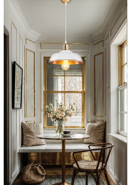 Karya Sarkıt Beyaz - Gold Şerit