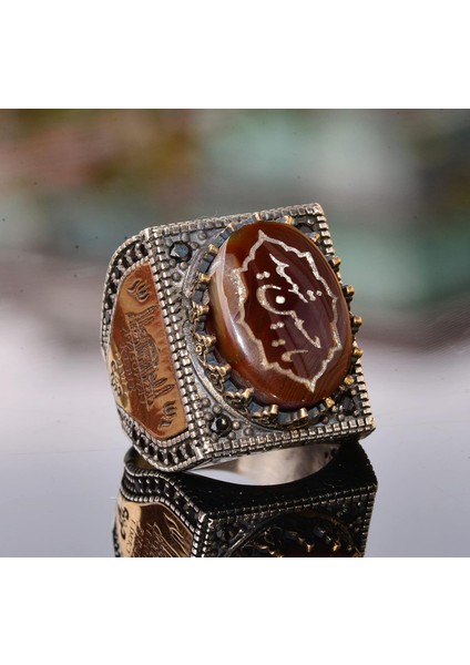 Doğal Akik Taşlı Yüzük - Islami Hediyelik, Gümüş Erkek Yüzüğü modelleri