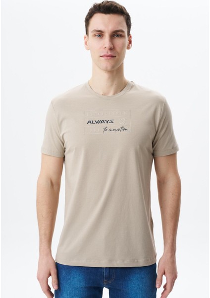 Erkek Regular Fit Baskılı Süprem Bisiklet Yaka Tişört Y29344453702