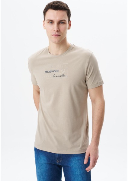 Erkek Regular Fit Baskılı Süprem Bisiklet Yaka Tişört Y29344453702 modelleri