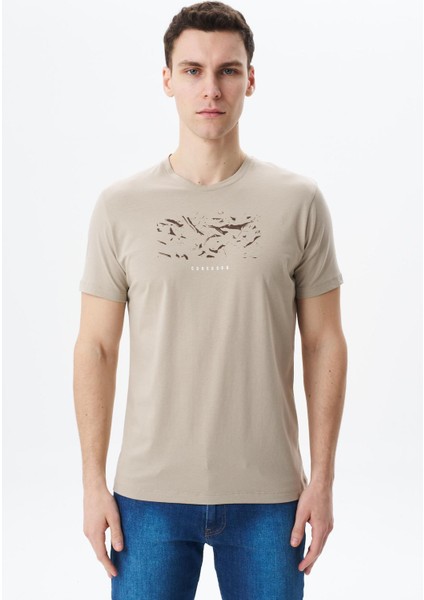 Erkek Regular Fit Baskılı Süprem Bisiklet Yaka Tişört Y29344453902