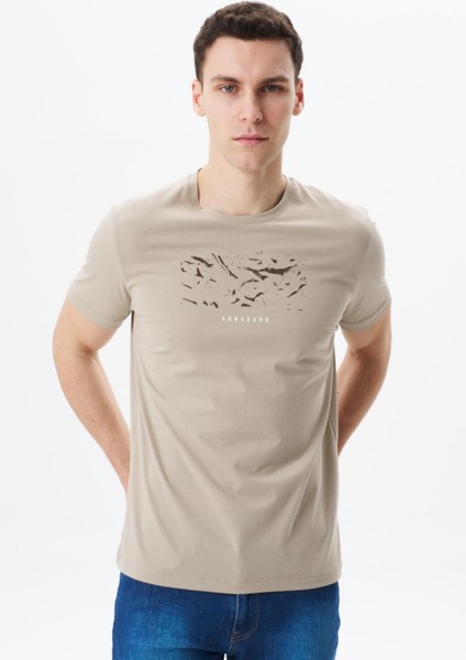 Erkek Regular Fit Baskılı Süprem Bisiklet Yaka Tişört Y29344453902 modelleri