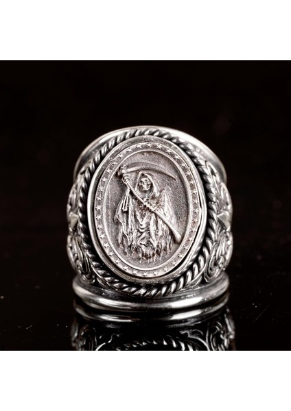 925 Ayar Gümüş Yüzük, El Yapımı Ölüm Meleği Yüzüğü Erkekler Için, Ölüm Meleği Yüzüğü modelleri