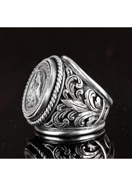 925 Ayar Gümüş Yüzük, El Yapımı Ölüm Meleği Yüzüğü Erkekler Için, Ölüm Meleği Yüzüğü indirimleri