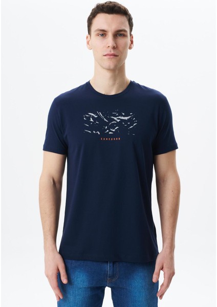 Erkek Regular Fit Baskılı Süprem Bisiklet Yaka Tişört Y29344453902