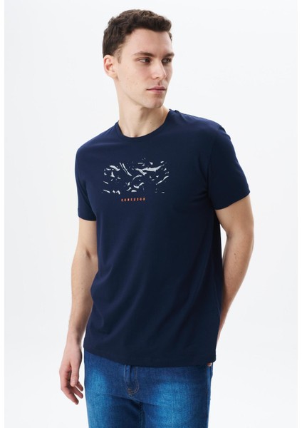 Erkek Regular Fit Baskılı Süprem Bisiklet Yaka Tişört Y29344453902 modelleri