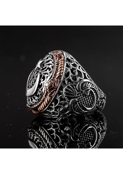 Gümüş Erkek Yüzük, Ay ve Yıldız Yüzüğü, Türk Barağı Yüzük fırsatları