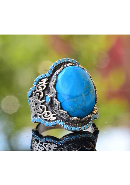 Turkuaz Yüzük Erkekler Için, Gümüş Turkuaz Yüzük, 925 Ayar Gümüş Erkek Yüzük, Büyük Yüzük modelleri