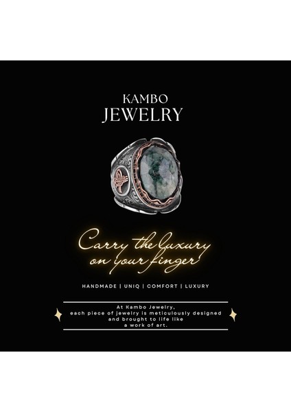 Osmanlı Tuğra Zümrüt Yapay Taş Yüzük, 925 Ayar Gümüş Yüzük modelleri