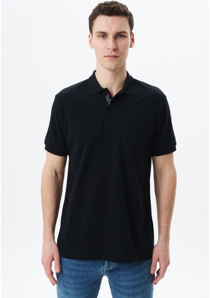 Erkek Regular Fit Basic % 100 Pamuk Pike Cepli Polo Yaka Tişört Y29374355502
