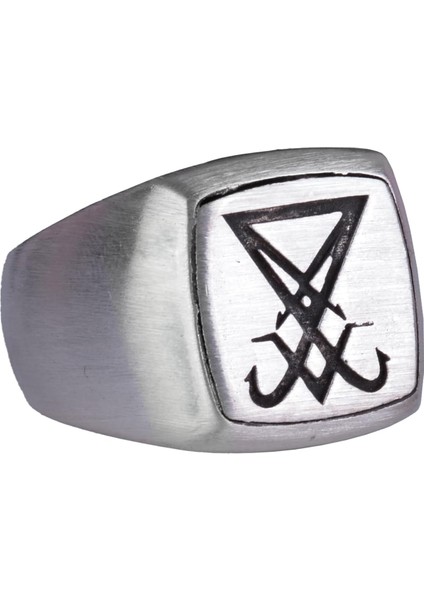 Sigil Yüzüğü, Lucifer Yüzüğü, Cadılık, Simya, Şeytani Erkek Yüzüğü, Kutsal Geometri, 925 Ayar Gümüş Yüzük