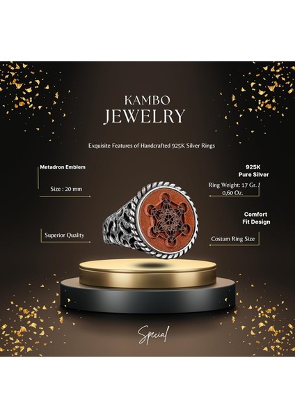 El Yapımı 925 Ayar Katı Gümüş Yüzük - Metatron'un Belirgin Mühür Tasarımı - Erkekler Için Özel Yüzük - Zamansız Zarafet ve Ona Hediye Edilecek Farklı Bir Seçenek fiyatları