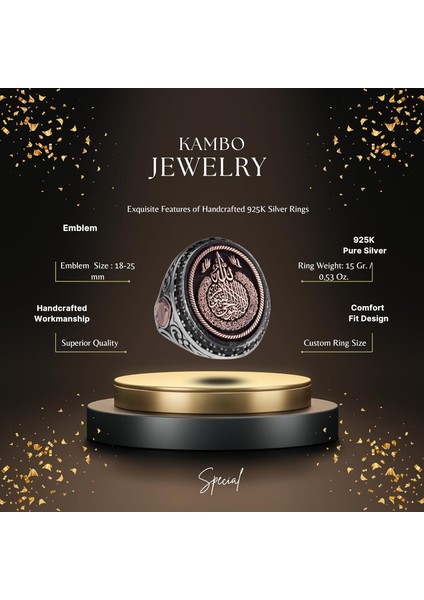 Ayetel Kürsi, Nazar Boncuğu Yazılı 925 Ayar Gümüş Yüzük, Islami Yüzük, Müslim Yüzük, FALCON074, Siyah fiyatları