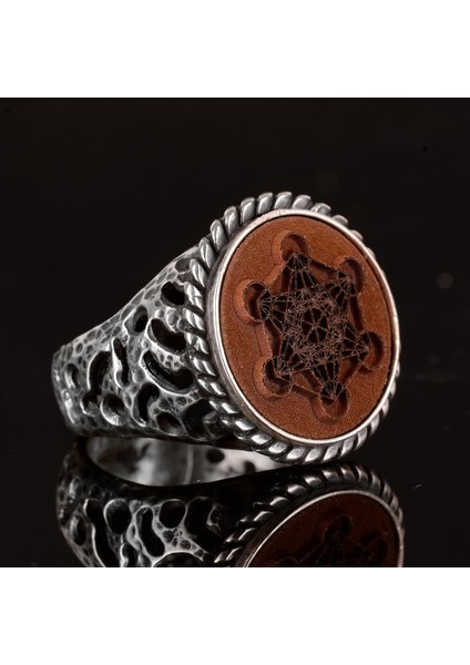El Yapımı 925 Ayar Katı Gümüş Yüzük - Metatron'un Belirgin Mühür Tasarımı - Erkekler Için Özel Yüzük - Zamansız Zarafet ve Ona Hediye Edilecek Farklı Bir Seçenek fırsatları