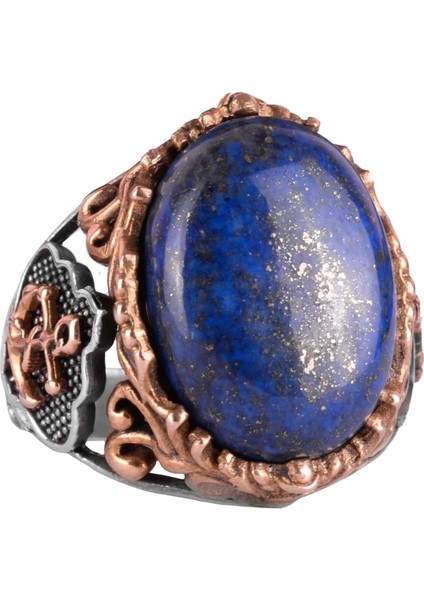 El Yapımı Lapis Lazuli Taş Yüzük, Yüzücü Halka Yüzük, 925K Sert Gümüş Erkek Yüzük - Bilgelik ve Tasarımı