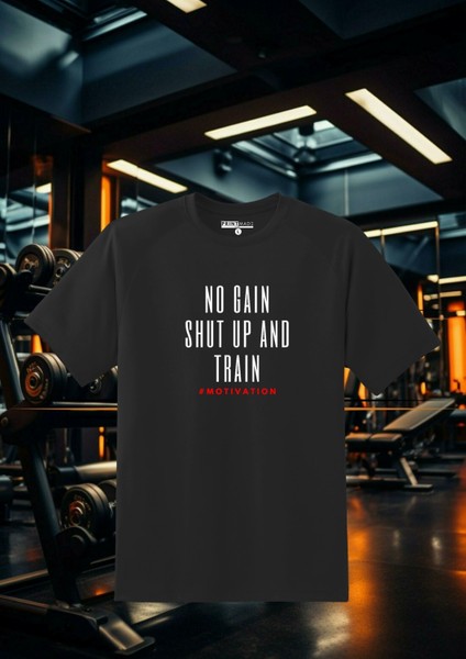 Shut Up And Traın Bisiklet Yaka Yüksek Kalite Baskılı Siyah T-Shirt modelleri
