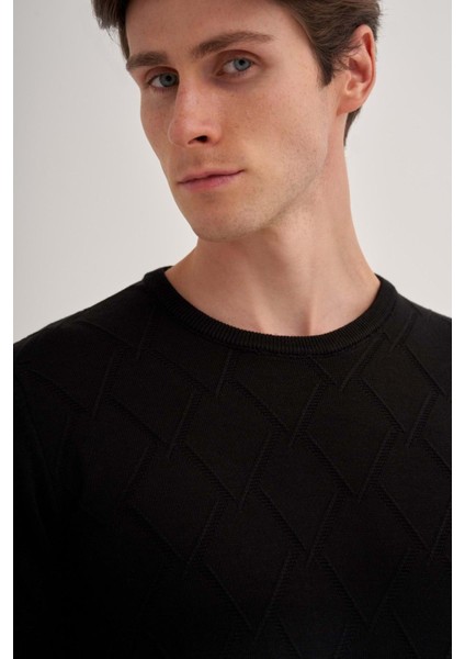 3084 Erkek Bisiklet Yaka Kazak