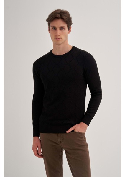 3084 Erkek Bisiklet Yaka Kazak modelleri