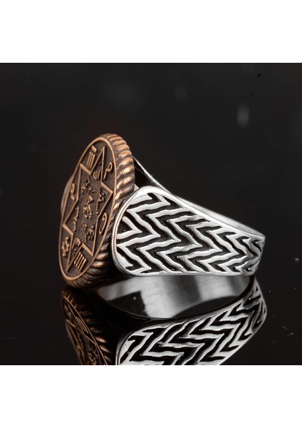 David Yıldızı Erkek Yüzüğü - 925 Ayar Gümüş Sihirli Yüzük indirimleri