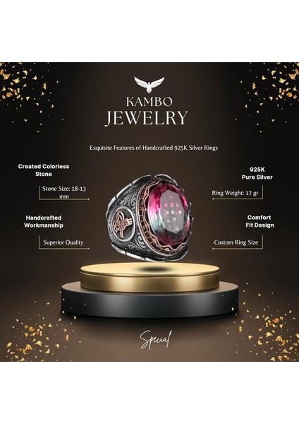 Renksiz Yapay Taş Yüzük, Osmanlı Tuğrası Erkek Lüks 925 Ayar Gümüş Yüzükler - Çeşitli & Farklı Koleksiyon fiyatları