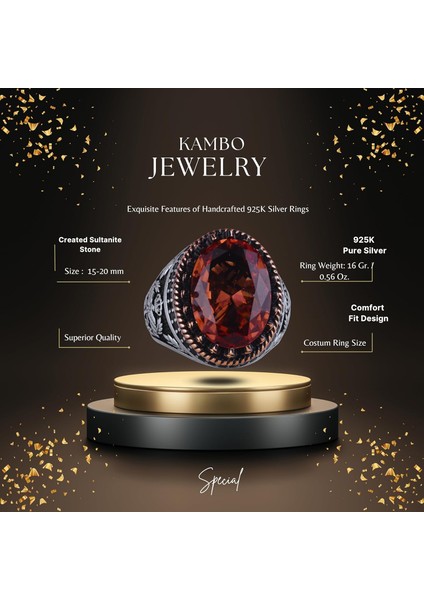 925 Ayar Gümüş Yüzük, Yapay Taş Yüzük, Kartal Sembolü Yüzük, El Yapımı Yüzük (Yapay Sultanite) fiyatları