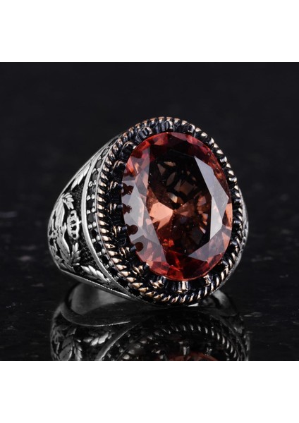 925 Ayar Gümüş Yüzük, Yapay Taş Yüzük, Kartal Sembolü Yüzük, El Yapımı Yüzük (Yapay Sultanite) indirimleri