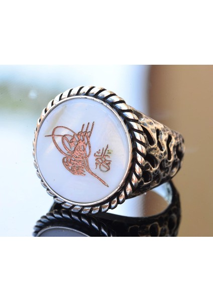 925 Ayar Gümüş Yüzük - Damgalı Erkek Yüzüğü - Semboller Yüzüğü (Osmanlı Simgesi) modelleri