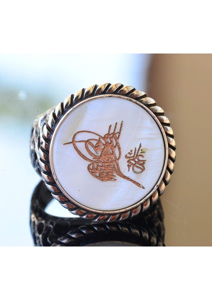 925 Ayar Gümüş Yüzük - Damgalı Erkek Yüzüğü - Semboller Yüzüğü (Osmanlı Simgesi) indirimleri