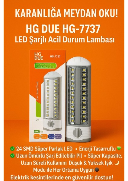 LED Şarjlı Acil Durum Lambası 24SMB Power