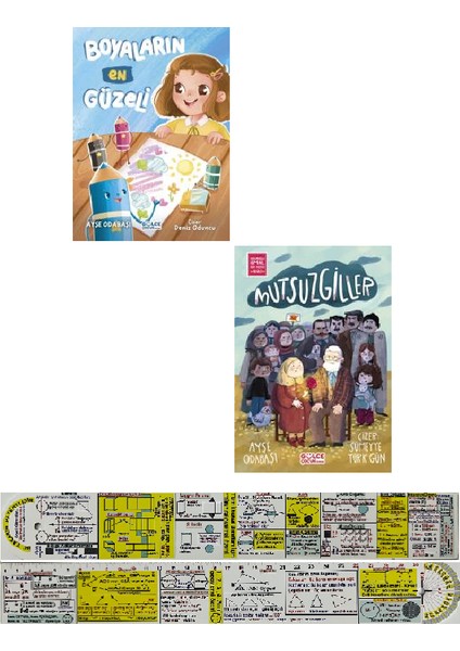 Ayşe Odabaşı 2 Kitap Set / Boyaların En Güzeli + Mutsuzgiller + Mat. Öğreten Cetvel