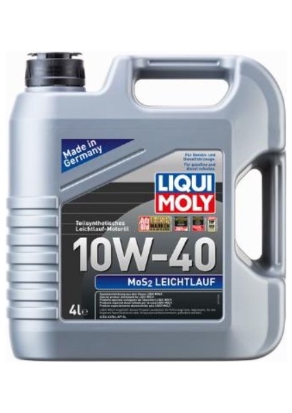 Motor Yağı 10W40 4lt Yağ Yakmayı Engeller Mos2 Leichtlauf