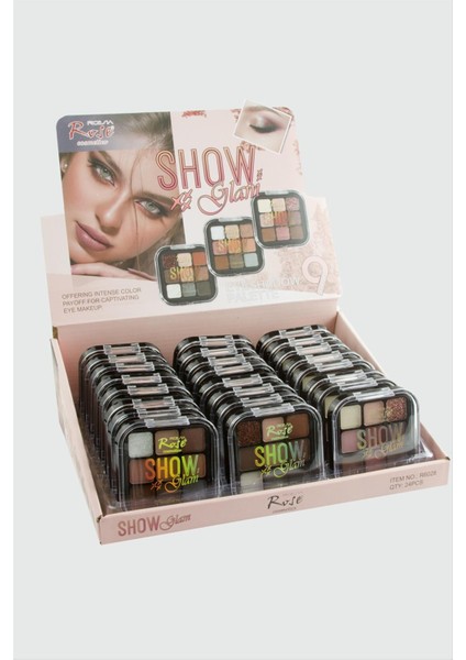 Roesıa Rose Cosmetics Rose Show Glam 9-Pack Eye Shadowpalette modelleri