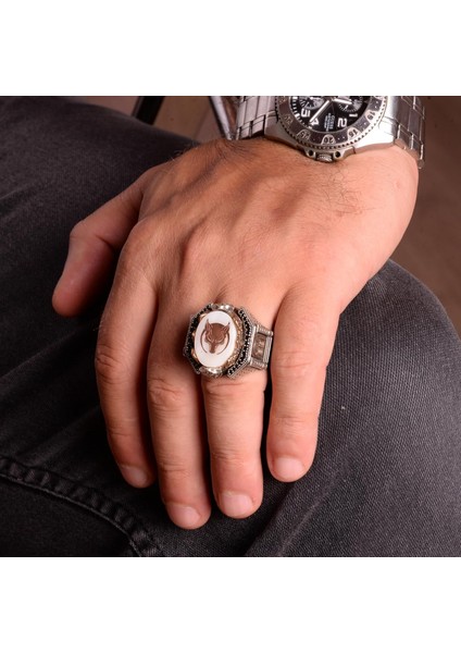 925 Ayar Gümüş Erkek Kurt Yüzüğü - Cesur ve Güçlü Tasarım, Günlük Kullanım ve Özel Günler Için Ideal modelleri