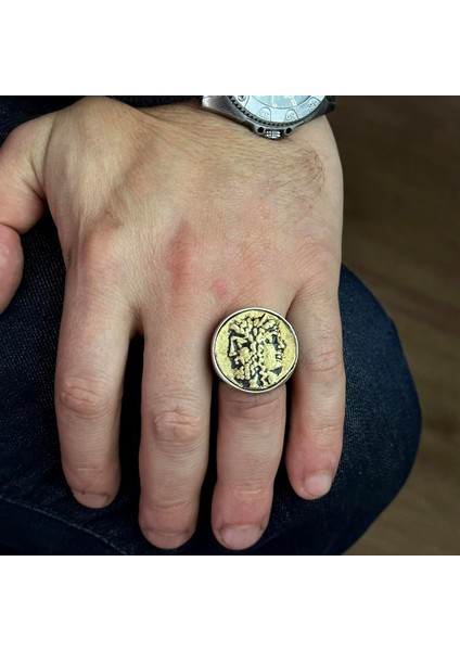 Antik Yunan Yüzüğü, 925 Ayar Gümüş Erkek Yüzüğü fırsatları