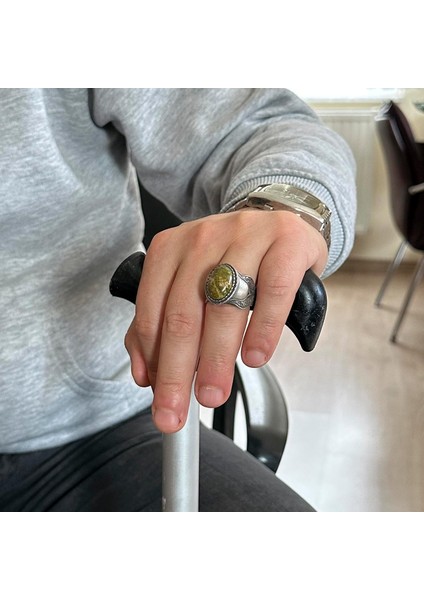 Doğal Taş Yüzük, 925 Ayar Sterling Gümüş Yüzük, Unakite modelleri