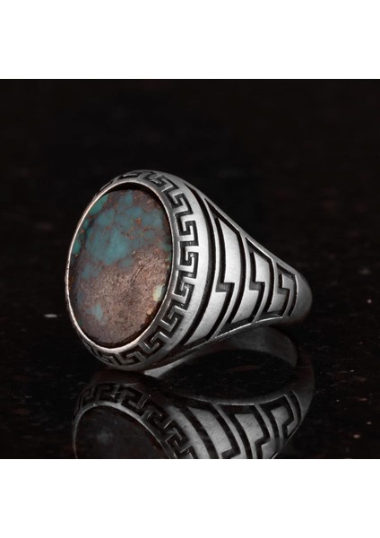 Arizona Turkuaz Taş Yüzük, 925 Ayar Gümüş Erkek Yüzüğü indirimleri