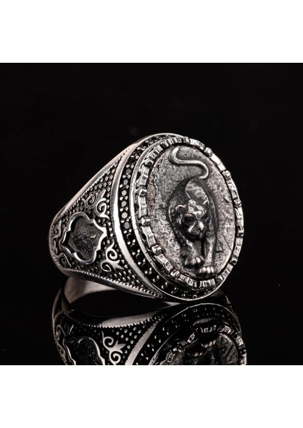 925 Ayar Gümüş Erkek Panter Yüzüğü - Cesur ve Şiddetli Tasarım, Günlük Kullanım ve Özel Günler Için Ideal modelleri