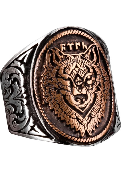 925 Ayar Gümüş Kurt Yüzüğü - Cesur Tarz ve Sembolik Güç Için Çarpıcı Kurt Başlı Erkek Yüzüğü (Kişiselleştirilebilir)