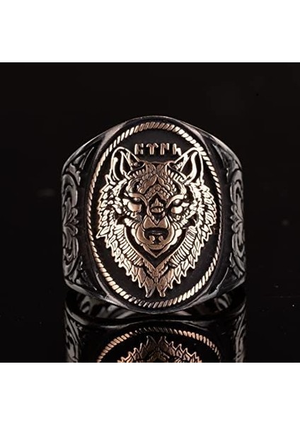 925 Ayar Gümüş Kurt Yüzüğü - Cesur Tarz ve Sembolik Güç Için Çarpıcı Kurt Başlı Erkek Yüzüğü (Kişiselleştirilebilir) fiyatları