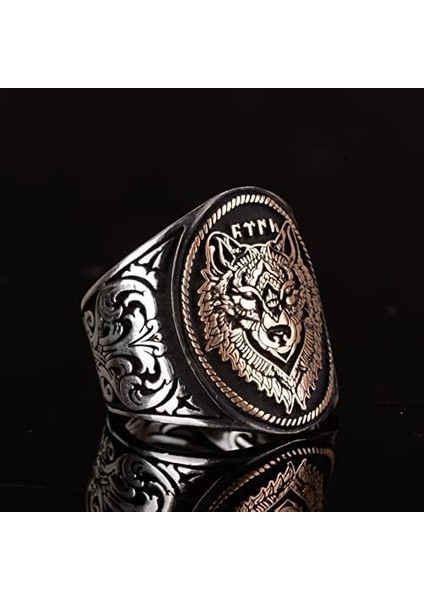 925 Ayar Gümüş Kurt Yüzüğü - Cesur Tarz ve Sembolik Güç Için Çarpıcı Kurt Başlı Erkek Yüzüğü (Kişiselleştirilebilir) modelleri